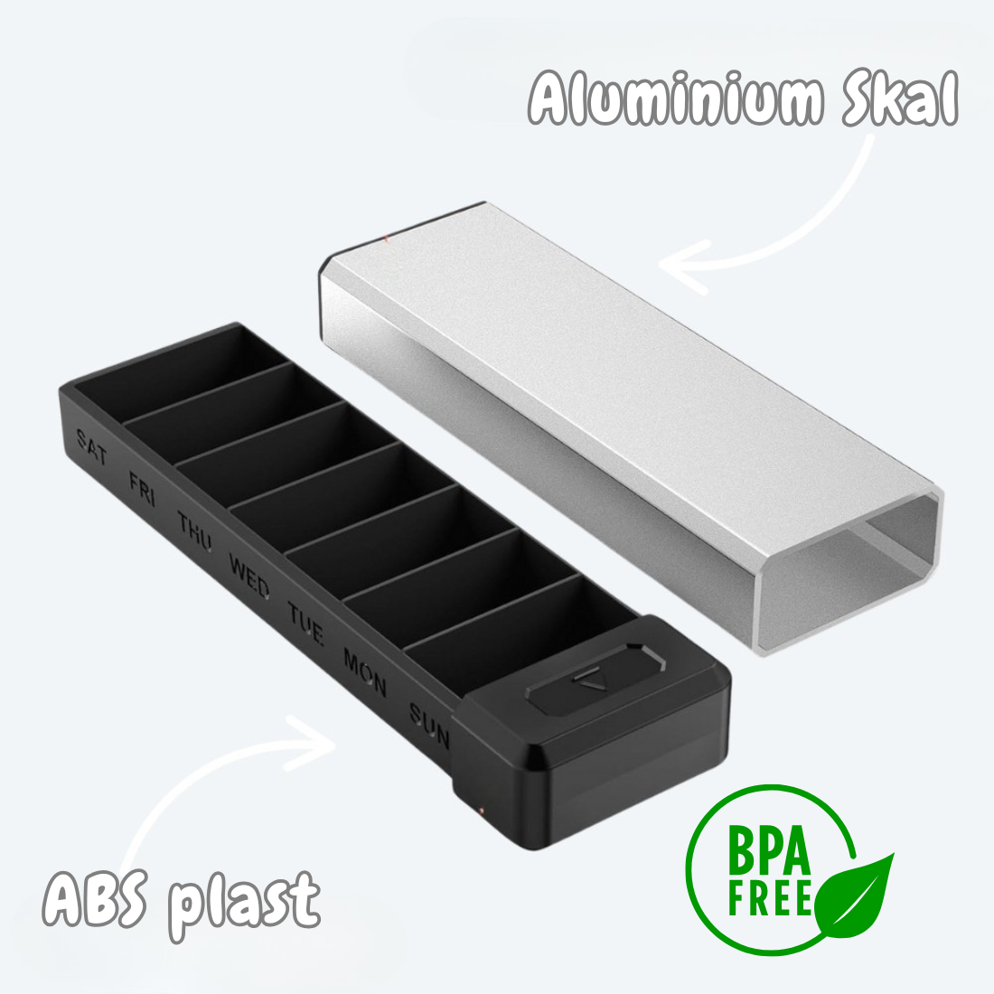 Veckodosett i Aluminium EVOLVIENCE GO